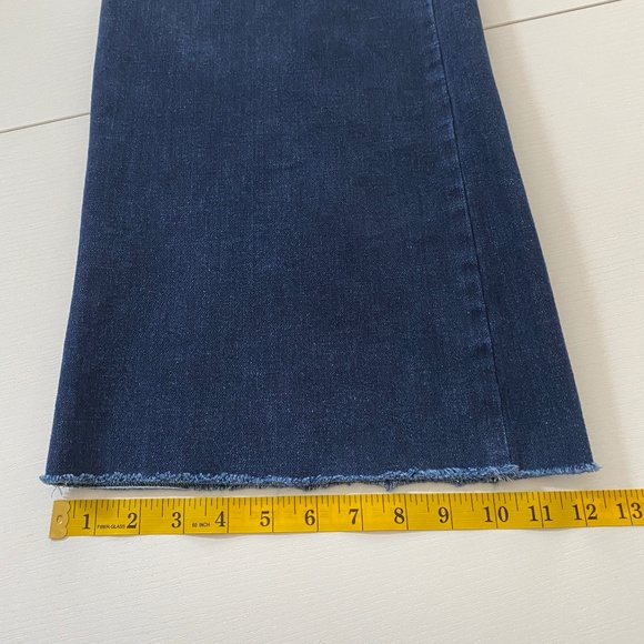 Judy Blue Wide Leg Raw Hem Jeans Dark Wash Size 15/32 - Picture 16 of 16